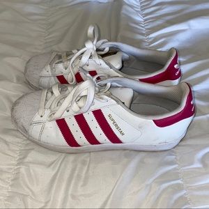 Pink adidas superstars sneakers